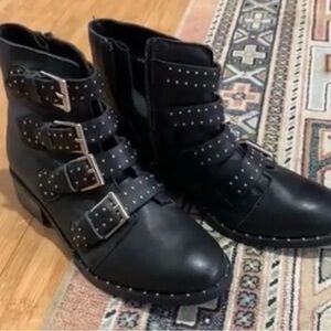 Revolve Studded Black studio boots sz 7